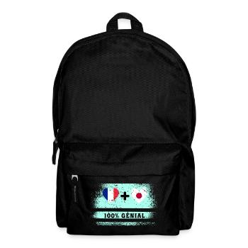 Drapeau France et Japon 100% génial - Sac à dos - noir - Devant