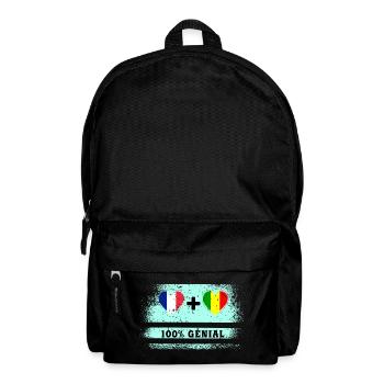 Drapeau France et Mali 100% génial - Sac à dos - noir - Devant