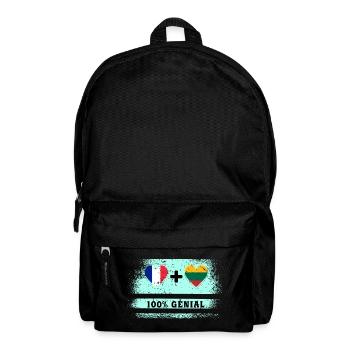 Drapeau France et Lituanie 100% génial - Sac à dos - noir - Devant