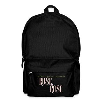 Rose Bloom Typography in Pastel Pink - Backpack - black - Front