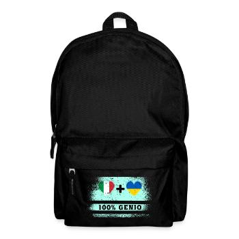 Italy and Ukraine 100% genius flag - Backpack - black - Front