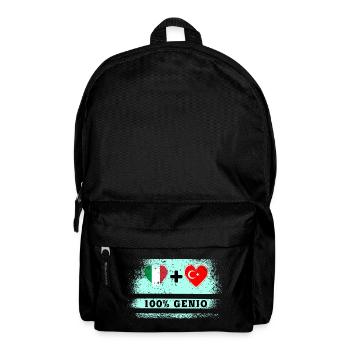 Italy and Turkey 100% genius flag - Backpack - black - Front