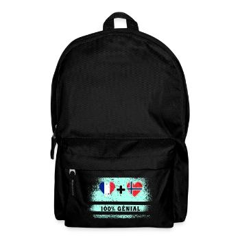 100% tolle Frankreich und Norwegen Flagge - Rucksack - Schwarz - Vorne