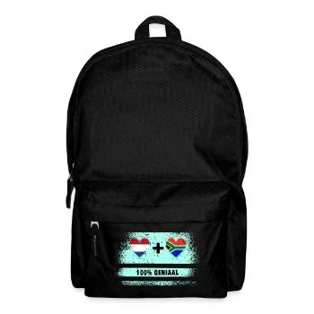 South Africa and the Netherlands 100% Genius flag - Backpack - black - Front