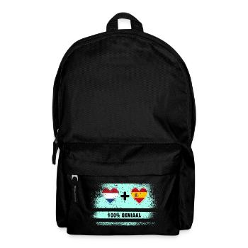 Spain and the Netherlands 100% Genius flag - Backpack - black - Front
