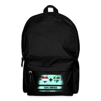 Sweden and the Netherlands 100% Genius flag - Backpack - black - Front