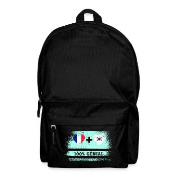Drapeau France et Corée du Sud 100% génial - Sac à dos - noir - Devant