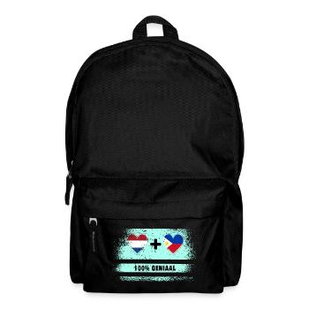 Philippines and the Netherlands 100% Genius flag - Backpack - black - Front