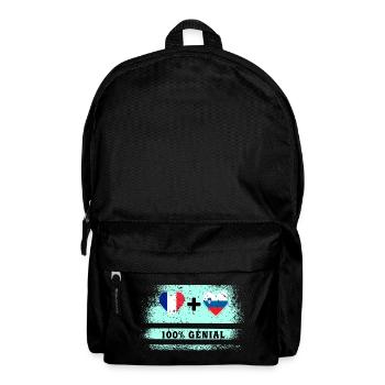 France et Slovénie Drapeau 100% génial - Sac à dos - noir - Devant