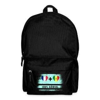 Drapeau France et Sénégal 100% génial - Sac à dos - noir - Devant