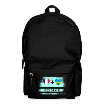 Drapeau France et Rwanda 100% génial - Sac à dos - noir - Devant