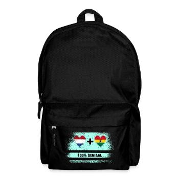 Ghana and the Netherlands 100% Genius flag - Backpack - black - Front