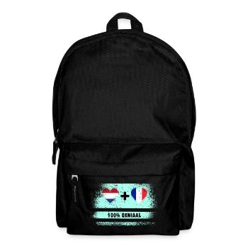 France and the Netherlands 100% Genius flag - Backpack - black - Front