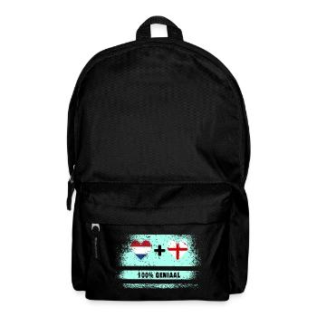 England and The Netherlands 100% Genius flag - Backpack - black - Front