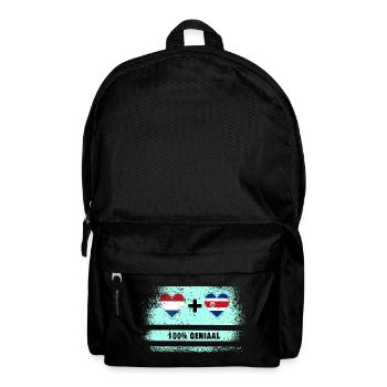 Costa Rica and The Netherlands 100% Genius flag - Backpack - black - Front