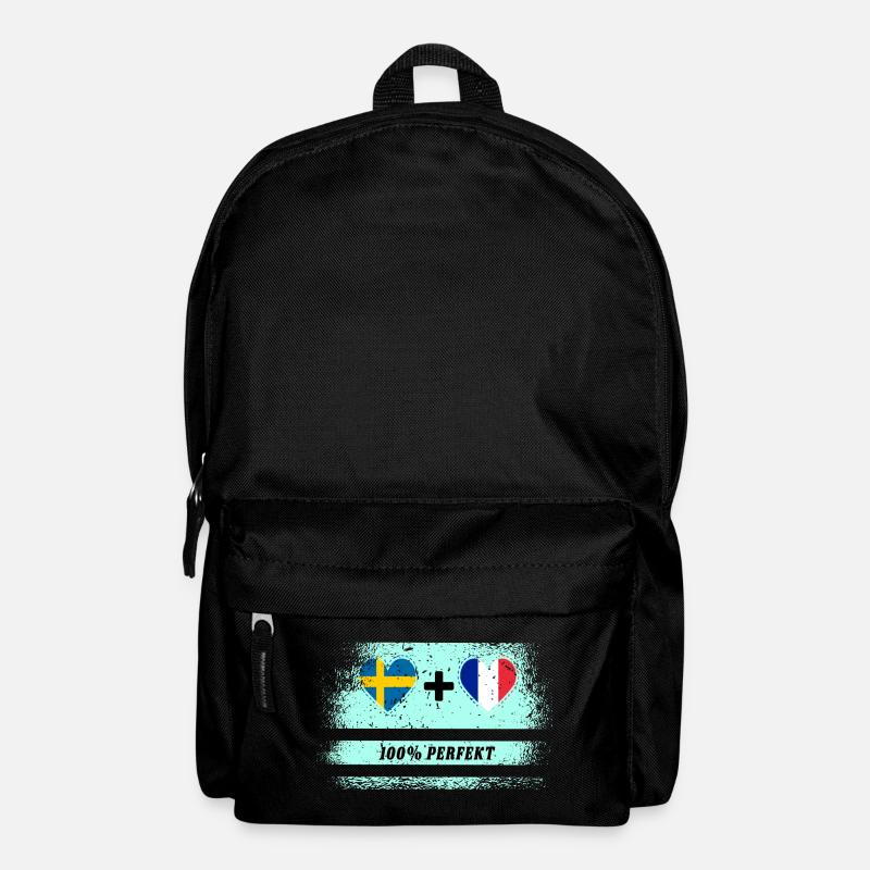 Frankreich und Schweden 100% perfekt / Geschenk - Rucksack - Schwarz