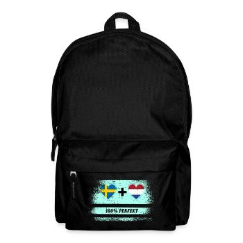 Niederlande und Schweden 100% perfekt / Geschenk - Rucksack - Schwarz - Vorne
