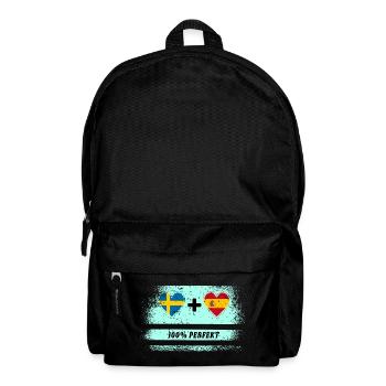 Spanien & Schweden 100% perfekt / Geschenk - Rucksack - Schwarz - Vorne