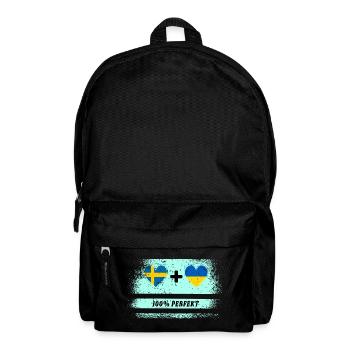 Ukraine et Suède 100% parfait / cadeau - Sac à dos - noir - Devant
