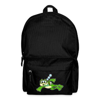 Frosch Taucher Schwimmbrille Tauchen - Rucksack - Schwarz - Vorne