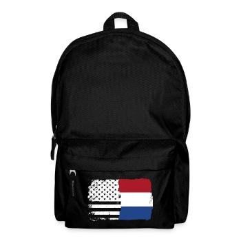 Flag Fusion: Stars Stripes Dutch Brush - Backpack - black - Front