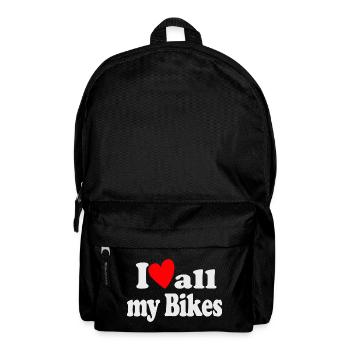 Ich liebe alle Fahrräder - Rucksack - Schwarz - Vorne