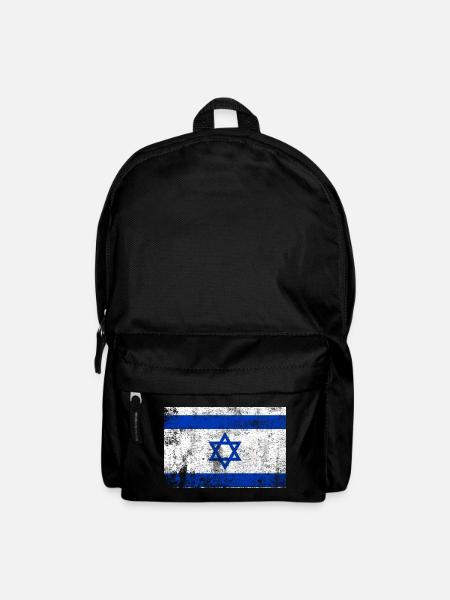 Israel Flag Flag Grunge Retro Vintage - Backpack - black