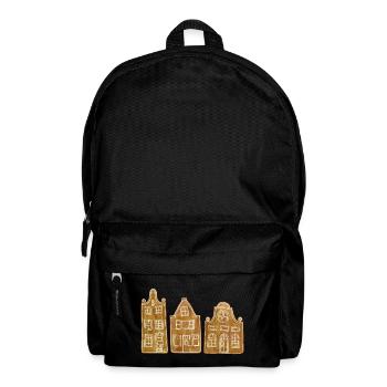 Gingerbread houses Amsterdam gingerbred house xmas - Backpack - black - Front