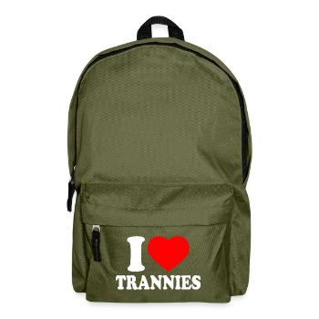 I love trannies - Sac à dos - vert olive - Devant