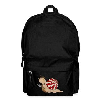 Piratenschnecke Pirat Schnecke Seeräuber Freibeute - Rucksack - Schwarz - Vorne