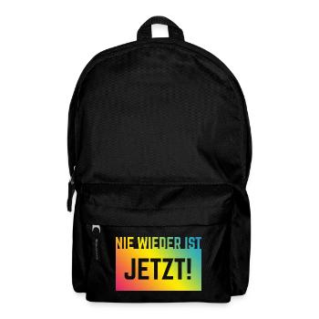 Never again is now! (Against the Right / Rainbow) - Backpack - black - Front