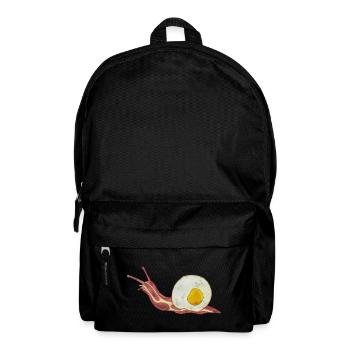 Bacon Roll Bacon and egg Fried Egg - Backpack - black - Front