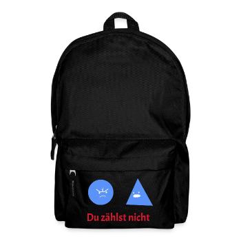 Vous ne comptez pas : l’humour géométrique - Sac à dos - noir - Devant