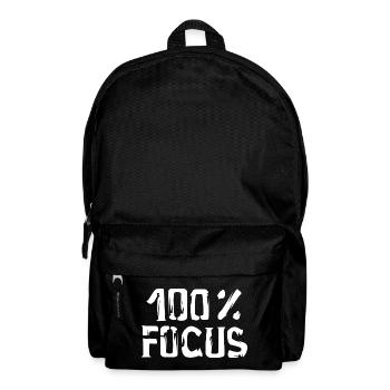 100% focus training - Sport Motivation - Rucksack - Schwarz - Vorne