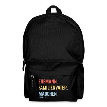 Ehemann Familienvater Mädchen Für Alles (3C) - Rucksack - Schwarz - Vorne