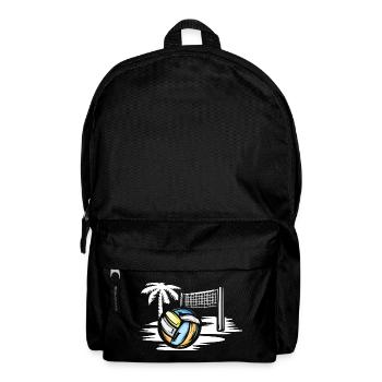 Volleyball am Strand - Beachvolleyball Symbol - Rucksack - Schwarz - Vorne