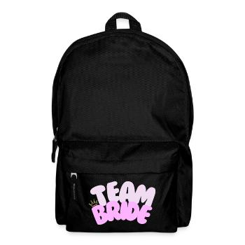 Team Bride Shirt | JGA Krone Pink Brautjungfern - Rucksack - Schwarz - Vorne