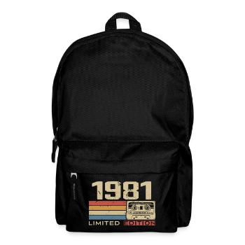 Legenden 1981 Jahrgang 1981 Jubiläum Jahrgang 1981 - Rucksack - Schwarz - Vorne