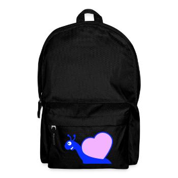 Snail Heart Snail Shell Cute Love Romantic - Backpack - black - Front