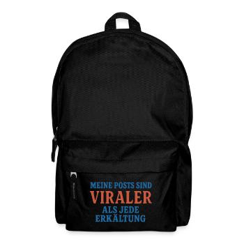 Virale Posts - Rucksack - Schwarz - Vorne