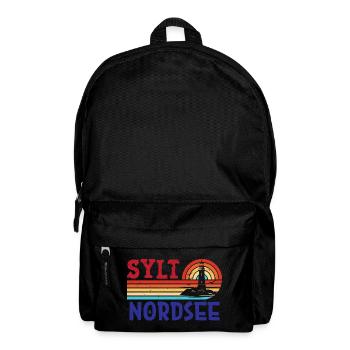 Nordsee Urlaub SYLT NORDSEE INSEL Lustiges - Rucksack - Schwarz - Vorne