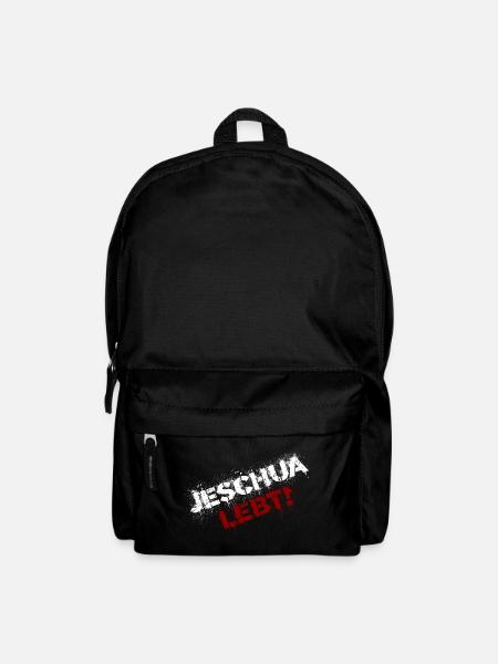 Yeshua vit blanc et rouge - Sac à dos - noir