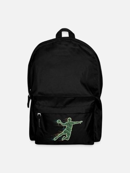 Handballer Herzschlag EKG Handball Sport Geschenk - Rucksack - Schwarz