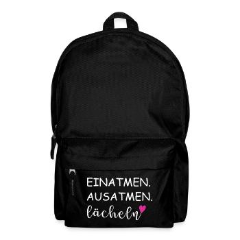 Inhale Exhale Smile Sayings - Backpack - black - Front