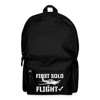 Erster Solo-Flug Humor-Pilotenstudent - Rucksack - Schwarz - Vorne