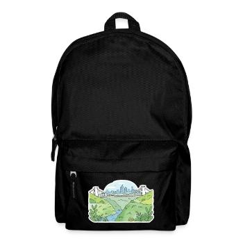 Bristol Clifton Hängebrücke Skyline-Kunst - Rucksack - Schwarz - Vorne