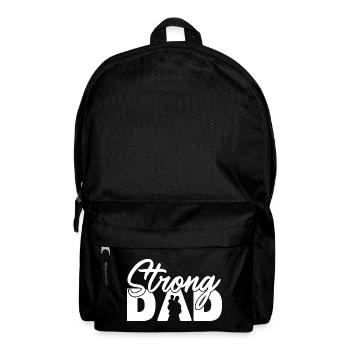 Strong Dad Silhouette Fatherhood Parenting - Backpack - black - Front