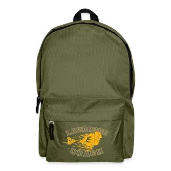 Flaming Lacrosse Coach Dynamic Sports Graphic Tee - Rucksack - Olivgrün - Vorne