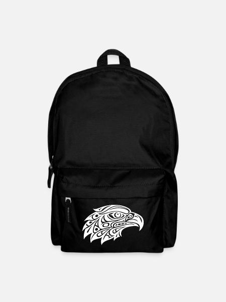 Tribal Eagle Head Art - Backpack - black
