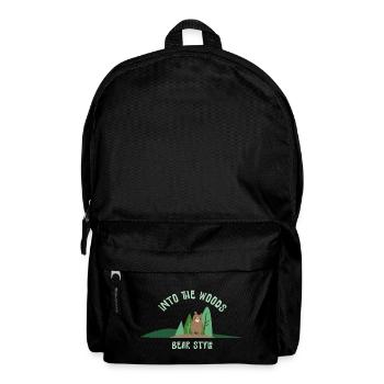 Bear style in the forest illustration - Backpack - black - Front